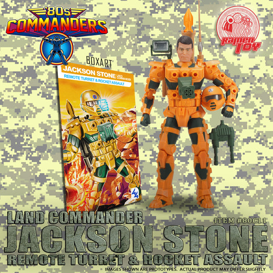 ITEM #80C11 - [80s Commanders] LAND COMMANDER JACKSON STONE - REMOTE TURRET & ROCKET ASSAULT SYSTEM (Pre-Order)