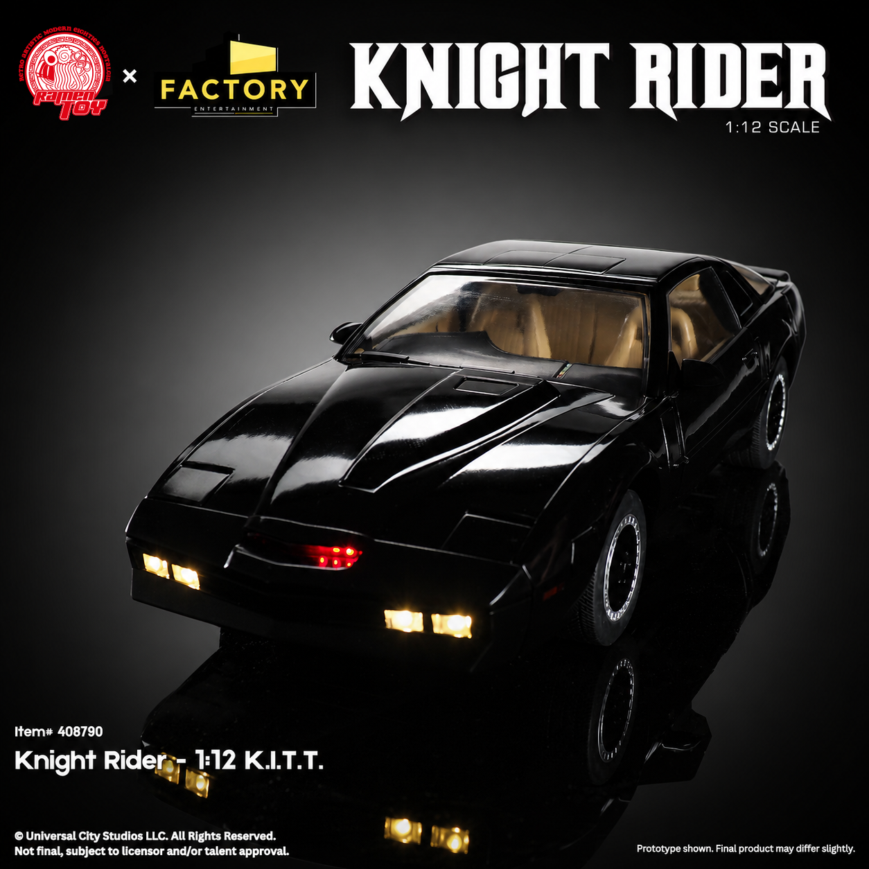 ITEM #408790 - KNIGHT RIDER - 1:12 K.I.T.T. (PRE-ORDER) #EarlyBirdPrice