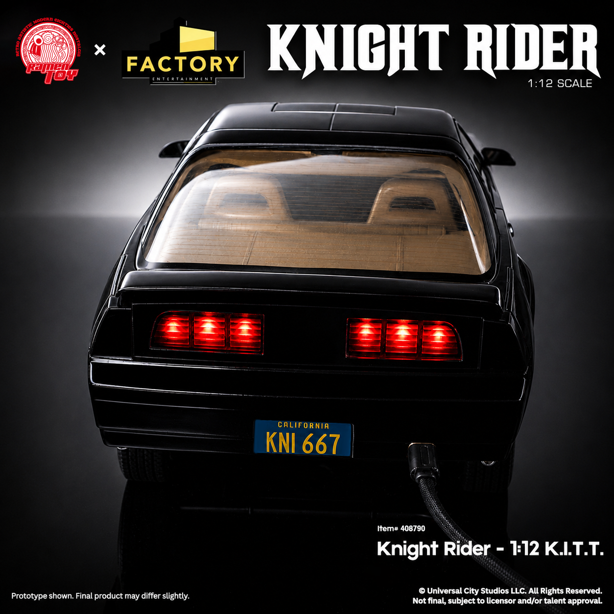 ITEM #408790 - KNIGHT RIDER - 1:12 K.I.T.T. (PRE-ORDER) #EarlyBirdPrice