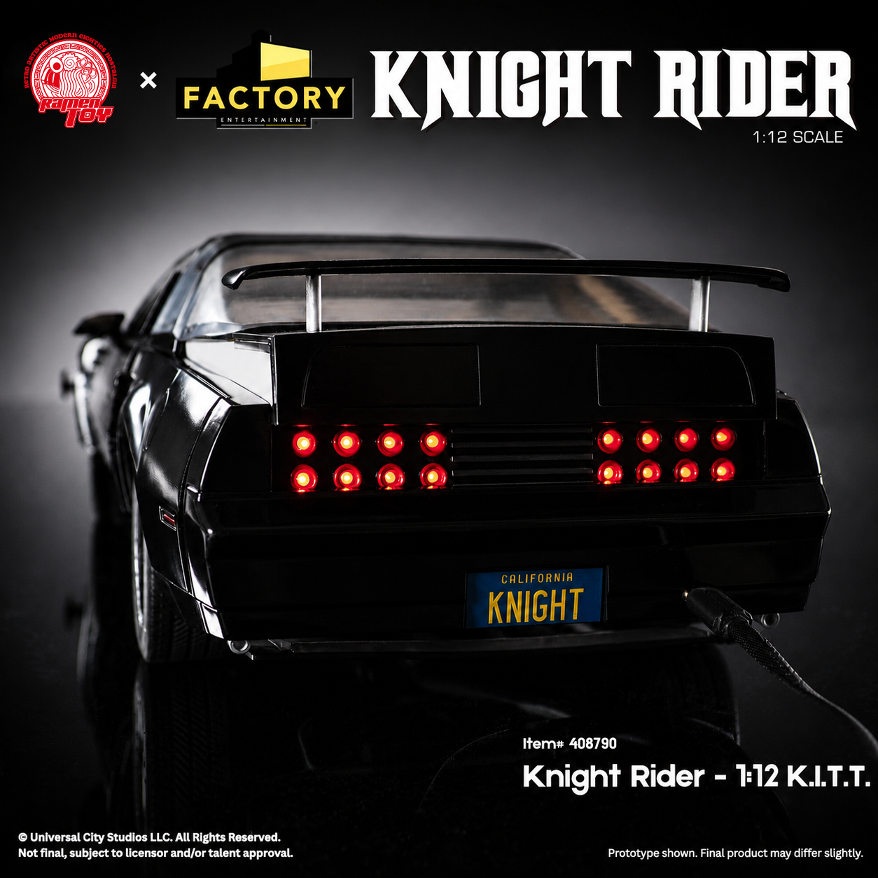 ITEM #408790 - KNIGHT RIDER - 1:12 K.I.T.T. (PRE-ORDER) #EarlyBirdPrice