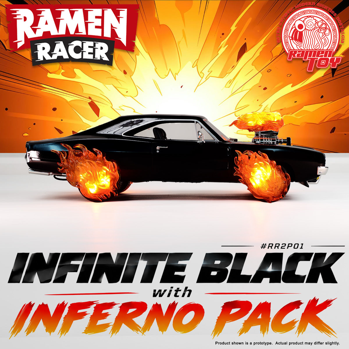 #RR2P01 - Ramen Racer 2.0 - Infinite Black with Inferno Pack (Pre-Order) #Early-Bird-Price
