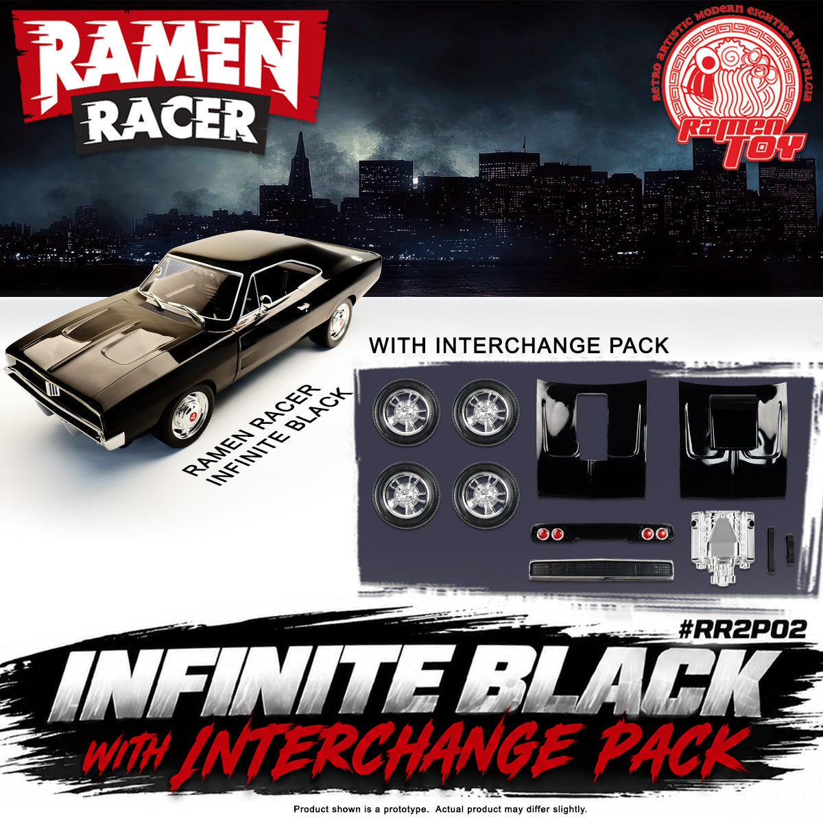 #RR2P02 - Ramen Racer 2.0 - Infinite Black with Interchange Pack (Pre-Order) #Early-Bird-Price